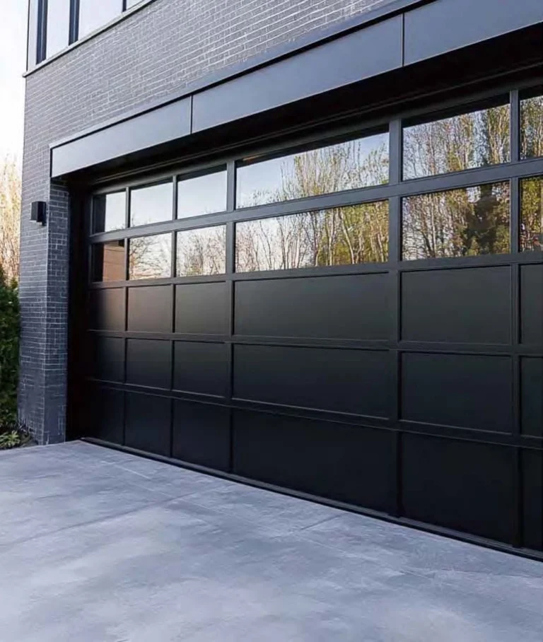Black-Aluminum-Panelized-Garge-Door