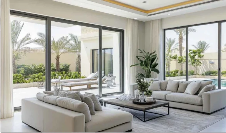 White-Frame-Sliding-Door
