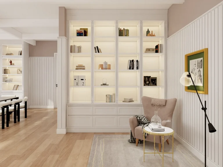 modern-living-room-with-built-in-bookshelves-cozy-armchair-stylish-lamp-and-wooden-flooring-design